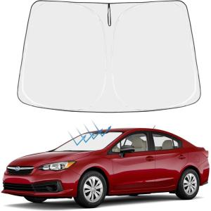 imageProadsy Windshield Sun Shade for Nissan Pathfinder 2026 2025 2024 2023 2022 Foldable Front Sunshade Protector Sun Visor Blocks UV Rays Keep Car CoolerSubaru Impreza 20152025