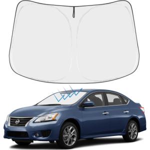 imageProadsy Windshield Sun Shade for Nissan Pathfinder 2026 2025 2024 2023 2022 Foldable Front Sunshade Protector Sun Visor Blocks UV Rays Keep Car CoolerNissan Sentra 20132019