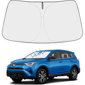 imageProadsy Windshield Sun Shade for Nissan Pathfinder 2026 2025 2024 2023 2022 Foldable Front Sunshade Protector Sun Visor Blocks UV Rays Keep Car Cooler20132018 Toyota RAV4