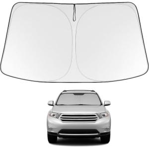 imageProadsy Windshield Sun Shade for Nissan Pathfinder 2026 2025 2024 2023 2022 Foldable Front Sunshade Protector Sun Visor Blocks UV Rays Keep Car CoolerToyota Highlander 20082013