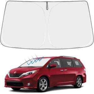 imageProadsy Windshield Sun Shade for Nissan Pathfinder 2026 2025 2024 2023 2022 Foldable Front Sunshade Protector Sun Visor Blocks UV Rays Keep Car CoolerToyota Sienna 20112020