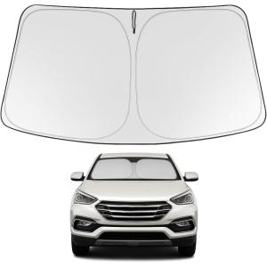 imageProadsy Windshield Sun Shade for Nissan Pathfinder 2026 2025 2024 2023 2022 Foldable Front Sunshade Protector Sun Visor Blocks UV Rays Keep Car CoolerHyundai Santa Fe 20132018