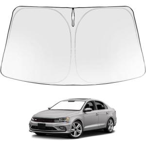 imageProadsy Windshield Sun Shade for Nissan Pathfinder 2026 2025 2024 2023 2022 Foldable Front Sunshade Protector Sun Visor Blocks UV Rays Keep Car CoolerVolkswagen VW Jetta 20112018
