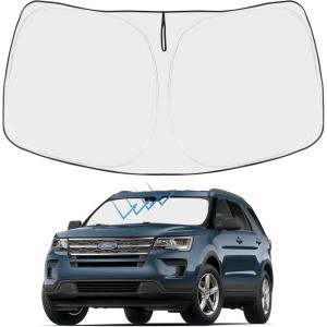 imageProadsy Windshield Sun Shade for Nissan Pathfinder 2026 2025 2024 2023 2022 Foldable Front Sunshade Protector Sun Visor Blocks UV Rays Keep Car CoolerFord Explorer 20112019