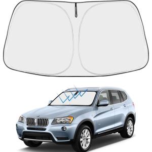 imageProadsy Windshield Sun Shade for Nissan Pathfinder 2026 2025 2024 2023 2022 Foldable Front Sunshade Protector Sun Visor Blocks UV Rays Keep Car Cooler20172011 BMW X3