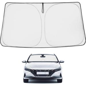 imageProadsy Windshield Sun Shade for Nissan Pathfinder 2026 2025 2024 2023 2022 Foldable Front Sunshade Protector Sun Visor Blocks UV Rays Keep Car CoolerHyundai Elantra 20212026