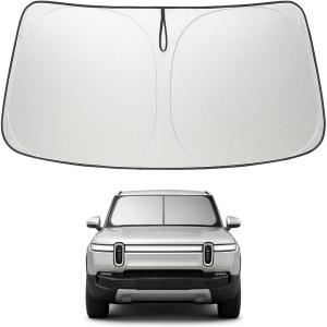 imageProadsy Windshield Sun Shade for Nissan Pathfinder 2026 2025 2024 2023 2022 Foldable Front Sunshade Protector Sun Visor Blocks UV Rays Keep Car CoolerRivian R1S 20222026