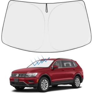 imageProadsy Windshield Sun Shade for Nissan Pathfinder 2026 2025 2024 2023 2022 Foldable Front Sunshade Protector Sun Visor Blocks UV Rays Keep Car CoolerVolkswagen Tiguan 20092017