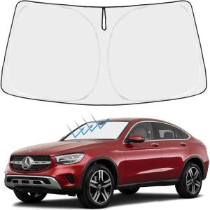 imageProadsy Windshield Sun Shade for Nissan Pathfinder 2026 2025 2024 2023 2022 Foldable Front Sunshade Protector Sun Visor Blocks UV Rays Keep Car CoolerMercedes Benz GLC 20162024