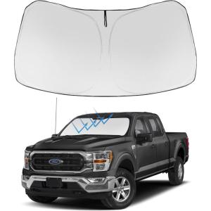 imageProadsy Windshield Sun Shade for Nissan Pathfinder 2026 2025 2024 2023 2022 Foldable Front Sunshade Protector Sun Visor Blocks UV Rays Keep Car CoolerFord F150 20212026