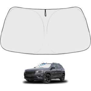 imageProadsy Windshield Sun Shade for Nissan Pathfinder 2026 2025 2024 2023 2022 Foldable Front Sunshade Protector Sun Visor Blocks UV Rays Keep Car CoolerJeep Cherokee 20142025