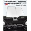 imageProadsy 2025 Upgrade Windshield Sun Shade Custom Fit 20102016 Mercedes Benz E Class Foldable Front Sunshade Protector Sun Visor Blocks UV Rays Keep Car CoolerMercedes Benz E Class 20102016
