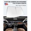 imageProadsy 2025 Upgrade Windshield Sun Shade Custom Fit 20102016 Mercedes Benz E Class Foldable Front Sunshade Protector Sun Visor Blocks UV Rays Keep Car CoolerHyundai Genesis 2015 2016
