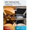 imageProadsy 2025 Upgrade Windshield Sun Shade Custom Fit 20102016 Mercedes Benz E Class Foldable Front Sunshade Protector Sun Visor Blocks UV Rays Keep Car CoolerMercedes Benz GLB 20202026