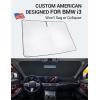 imageProadsy 2025 Upgrade Windshield Sun Shade Custom Fit 20102016 Mercedes Benz E Class Foldable Front Sunshade Protector Sun Visor Blocks UV Rays Keep Car CoolerBMW i3 20142022