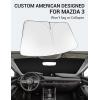 imageProadsy 2025 Upgrade Windshield Sun Shade Custom Fit 20102016 Mercedes Benz E Class Foldable Front Sunshade Protector Sun Visor Blocks UV Rays Keep Car CoolerMazda 3 20192026