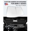 imageProadsy 2025 Upgrade Windshield Sun Shade Custom Fit 20102016 Mercedes Benz E Class Foldable Front Sunshade Protector Sun Visor Blocks UV Rays Keep Car CoolerBMW 5 Series 20112016