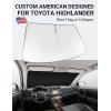 imageProadsy 2025 Upgrade Windshield Sun Shade Custom Fit 20102016 Mercedes Benz E Class Foldable Front Sunshade Protector Sun Visor Blocks UV Rays Keep Car CoolerToyota Highlander 20082013