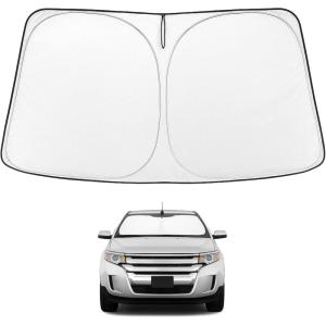 imageProadsy 2025 Upgrade Windshield Sun Shade Custom Fit 20102016 Mercedes Benz E Class Foldable Front Sunshade Protector Sun Visor Blocks UV Rays Keep Car CoolerFord Edge 20072014