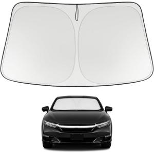 imageProadsy 2025 Upgrade Windshield Sun Shade Custom Fit 20102016 Mercedes Benz E Class Foldable Front Sunshade Protector Sun Visor Blocks UV Rays Keep Car CoolerHonda Clarity 20172021
