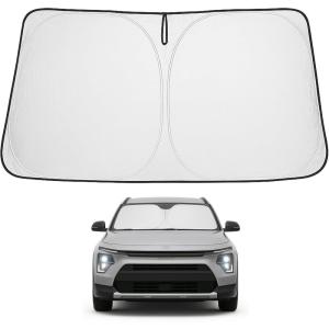 imageProadsy 2025 Upgrade Windshield Sun Shade Custom Fit 20102016 Mercedes Benz E Class Foldable Front Sunshade Protector Sun Visor Blocks UV Rays Keep Car CoolerKia Niro 20172022
