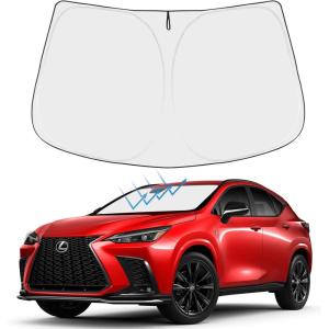 imageProadsy 2025 Upgrade Windshield Sun Shade Custom Fit 20102016 Mercedes Benz E Class Foldable Front Sunshade Protector Sun Visor Blocks UV Rays Keep Car CoolerLexus NX 20222026