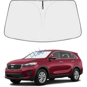 imageProadsy 2025 Upgrade Windshield Sun Shade Custom Fit 20102016 Mercedes Benz E Class Foldable Front Sunshade Protector Sun Visor Blocks UV Rays Keep Car CoolerKia Sorento 20162020
