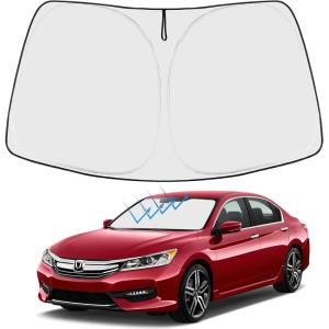 imageProadsy 2025 Upgrade Windshield Sun Shade Custom Fit 20102016 Mercedes Benz E Class Foldable Front Sunshade Protector Sun Visor Blocks UV Rays Keep Car CoolerHonda Accord 20142017