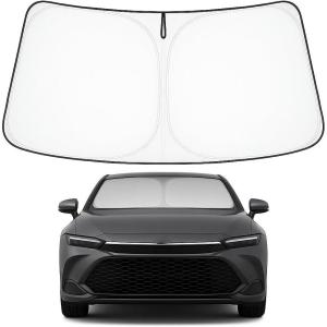 imageProadsy 2025 Upgrade Windshield Sun Shade Custom Fit 20102016 Mercedes Benz E Class Foldable Front Sunshade Protector Sun Visor Blocks UV Rays Keep Car CoolerToyota Crown 20232026