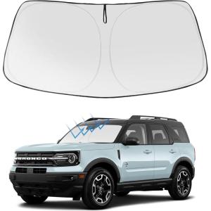 imageProadsy 2025 Upgrade Windshield Sun Shade Custom Fit 20102016 Mercedes Benz E Class Foldable Front Sunshade Protector Sun Visor Blocks UV Rays Keep Car CoolerFord Bronco Sport 20212025 2026