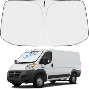 imageProadsy 2025 Upgrade Windshield Sun Shade Custom Fit 20102016 Mercedes Benz E Class Foldable Front Sunshade Protector Sun Visor Blocks UV Rays Keep Car CoolerDodge Ram Promaster 20142026