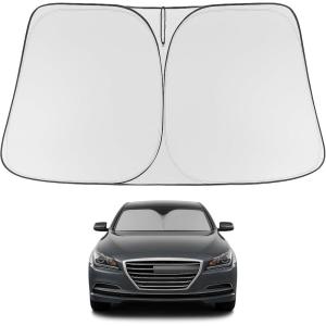 imageProadsy 2025 Upgrade Windshield Sun Shade Custom Fit 20102016 Mercedes Benz E Class Foldable Front Sunshade Protector Sun Visor Blocks UV Rays Keep Car CoolerHyundai Genesis 2015 2016