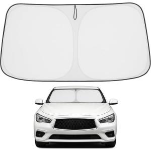 imageProadsy 2025 Upgrade Windshield Sun Shade Custom Fit 20102016 Mercedes Benz E Class Foldable Front Sunshade Protector Sun Visor Blocks UV Rays Keep Car CoolerInfiniti Q50 20142026