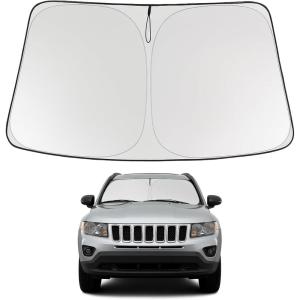 imageProadsy 2025 Upgrade Windshield Sun Shade Custom Fit 20102016 Mercedes Benz E Class Foldable Front Sunshade Protector Sun Visor Blocks UV Rays Keep Car CoolerJeep Compass 20072017