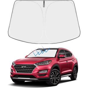 imageProadsy 2025 Upgrade Windshield Sun Shade Custom Fit 20102016 Mercedes Benz E Class Foldable Front Sunshade Protector Sun Visor Blocks UV Rays Keep Car CoolerHyundai Tucson 20162021