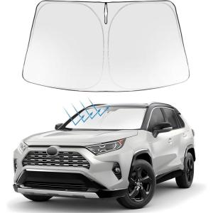 imageProadsy 2025 Upgrade Windshield Sun Shade Custom Fit 20102016 Mercedes Benz E Class Foldable Front Sunshade Protector Sun Visor Blocks UV Rays Keep Car Cooler20192025 Toyota RAV4