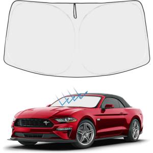 imageProadsy 2025 Upgrade Windshield Sun Shade Custom Fit 20102016 Mercedes Benz E Class Foldable Front Sunshade Protector Sun Visor Blocks UV Rays Keep Car CoolerFord Mustang 20152023