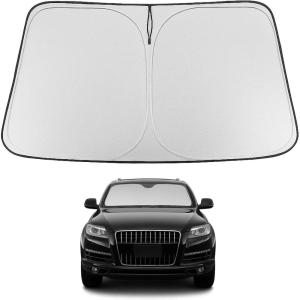 imageProadsy 2025 Upgrade Windshield Sun Shade Custom Fit 20102016 Mercedes Benz E Class Foldable Front Sunshade Protector Sun Visor Blocks UV Rays Keep Car CoolerAudi Q7 20072015