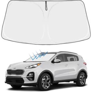 imageProadsy 2025 Upgrade Windshield Sun Shade Custom Fit 20102016 Mercedes Benz E Class Foldable Front Sunshade Protector Sun Visor Blocks UV Rays Keep Car CoolerKia Sportage 20172022