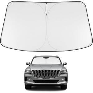 imageProadsy 2025 Upgrade Windshield Sun Shade Custom Fit 20102016 Mercedes Benz E Class Foldable Front Sunshade Protector Sun Visor Blocks UV Rays Keep Car CoolerGenesis GV80 20212026