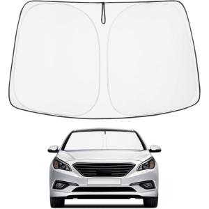 imageProadsy 2025 Upgrade Windshield Sun Shade Custom Fit 20102016 Mercedes Benz E Class Foldable Front Sunshade Protector Sun Visor Blocks UV Rays Keep Car CoolerHyundai Sonata 20152019