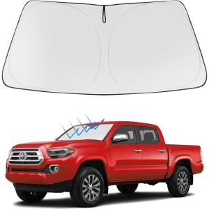 imageProadsy 2025 Upgrade Windshield Sun Shade Custom Fit 20102016 Mercedes Benz E Class Foldable Front Sunshade Protector Sun Visor Blocks UV Rays Keep Car CoolerToyota Tacoma 20162023