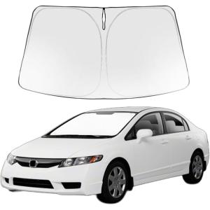 imageProadsy 2025 Upgrade Windshield Sun Shade Custom Fit 20102016 Mercedes Benz E Class Foldable Front Sunshade Protector Sun Visor Blocks UV Rays Keep Car CoolerHonda Civic 20062011