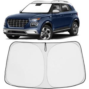 imageProadsy 2025 Upgrade Windshield Sun Shade Custom Fit 20102016 Mercedes Benz E Class Foldable Front Sunshade Protector Sun Visor Blocks UV Rays Keep Car CoolerHyundai Venue 20202025 2026