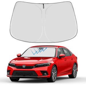 imageProadsy 2025 Upgrade Windshield Sun Shade Custom Fit 20102016 Mercedes Benz E Class Foldable Front Sunshade Protector Sun Visor Blocks UV Rays Keep Car CoolerHonda Civic 20222025 2026